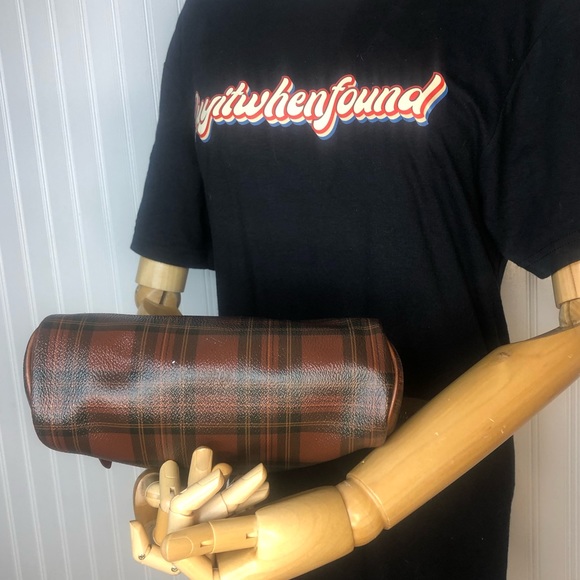 RALPH LAUREN Tartan Plaid Top Zipper Clutch Makeup Toiletry Travel Bag - Picture 4 of 13